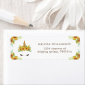 slaperige eenhoorn - zonnebloemige retournering etiket (Insitu)