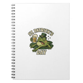 Slaperige Grappige Kikker St.Patrick's Dag Notitieboek