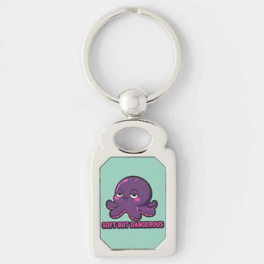 Slaperige Grappige Octopus Sleutelhanger (Voorkant)