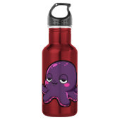 Slaperige Grappige Octopus  Waterfles (Voorkant)