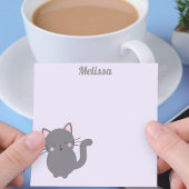Slaperige Grijze Kat Paarse Post-Its Post-it® Notes