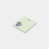 Slaperige Grijze Kat Salie Plaknotities Post-it® Notes (Schuin)