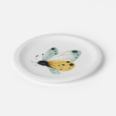 Slaperige grillige vlinder papieren bordje (Gekanteld)