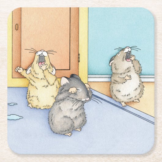 Slaperige hamsters kartonnen onderzetters (Voorkant)