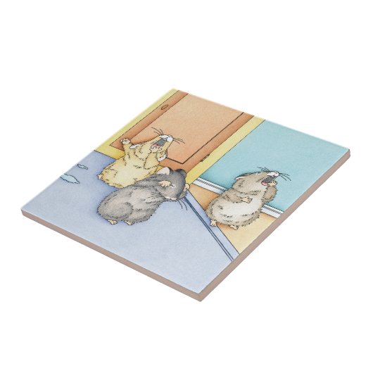 Slaperige hamsters tegeltje (Zijkant)