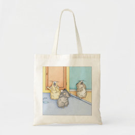 Slaperige hamsters tote bag