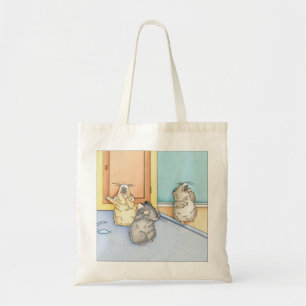Slaperige hamsters tote bag