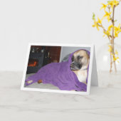 Slaperige Hond bij de Haard Kaart (Gele Bloem)