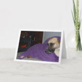 Slaperige Hond bij Open Haard Kaart (Voorkant)