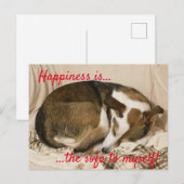 Slaperige Hond Briefkaart (Voorkant / Achterkant)