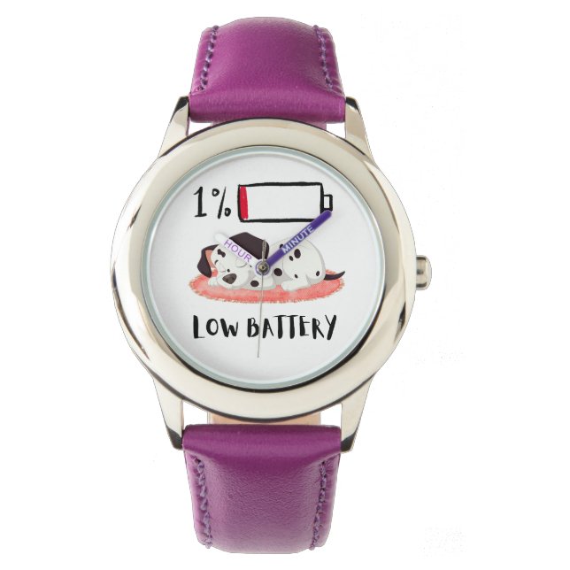 Slaperige Hond Ontwerp Horloge (Voorkant)