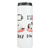 Slaperige Hond Ontwerp Thermosbeker (Achterkant)