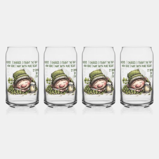 Slaperige Kabouter Blikvorm Glas (Achterkant)