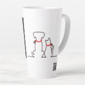 Slaperige Kat Heeft Koffie Meme Latte Mok (Rechterhoek)