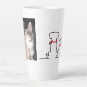Slaperige Kat Heeft Koffie Meme Latte Mok (Voorkant)