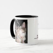 Slaperige Kat Heeft Koffie Meme Mok (Voorkant links)