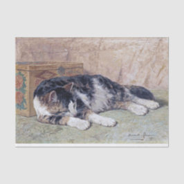 Slaperige kat · Henriette Ronner-Knip (1821-1909) Tissuepapier