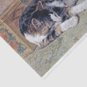 Slaperige kat · Henriette Ronner-Knip (1821-1909) Tissuepapier (Detail)