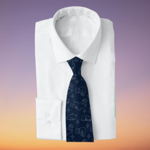 Slaperige Kat Kraag – Fantasievol Kat Motief Stropdas