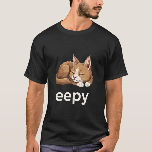 Slaperige Kat Meme Grappige Suffe Slaperige Kitten T-shirt (Voorkant)