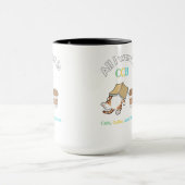 Slaperige kat met koffie en boek Mok (Midden)