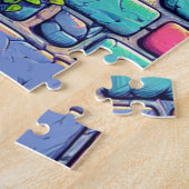 Slaperige Kat op Vensterbank Ai Kunst Legpuzzel (Zijkant)