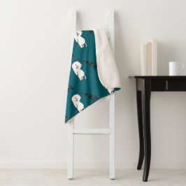 Slaperige kat sherpa deken