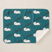 Slaperige kat sherpa deken (Voorkant (horizontaal))