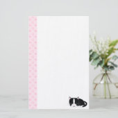 Slaperige Kat {Tuxedo} Briefpapier (Staand voorkant)