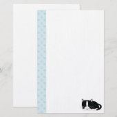 Slaperige Kat {Tuxedo} Briefpapier (Voorkant / Achterkant)