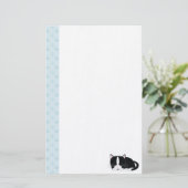 Slaperige Kat {Tuxedo} Briefpapier (Staand voorkant)