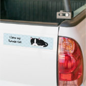 Slaperige Kat {Tuxedo} Bumpersticker (Op Truck)