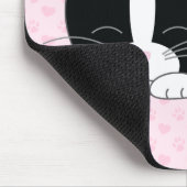 Slaperige Kat {Tuxedo} Muismat (Hoek)