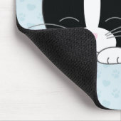 Slaperige Kat {Tuxedo} Muismat (Hoek)