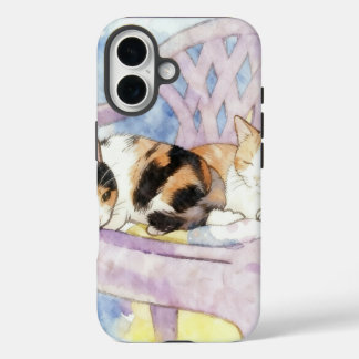 Slaperige Katten Duo iPhone 16 Hoesje