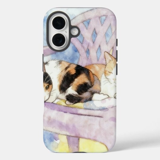 Slaperige Katten Duo Case-Mate iPhone Case (Achterkant)