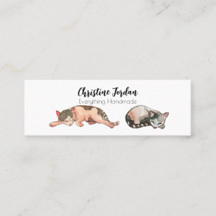 Slaperige katten mini visitekaartje