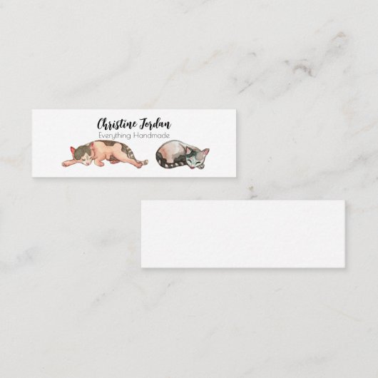 Slaperige katten mini visitekaartje (Voorkant / Achterkant)