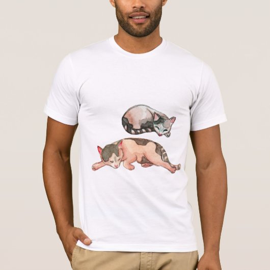 Slaperige katten t-shirt (Voorkant)