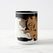 Slaperige Katten Tweekleurige Koffiemok (Center)