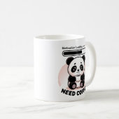 Slaperige Kawaii Panda Motivatie Laden  Koffiemok (Voorkant rechts)