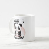 Slaperige Kawaii Panda Motivatie Laden  Koffiemok (Voorkant links)