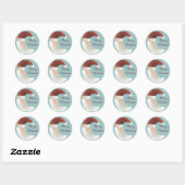 Slaperige Kerst stickers met halve maan (Vel)