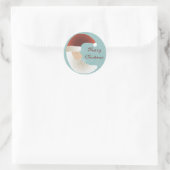 Slaperige Kerst stickers met halve maan (Tas)