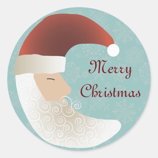 Slaperige Kerst stickers met halve maan (Voorkant)