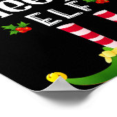 Slaperige Kerstelf Matching Pyjama Kerstfeest  Poster (Hoek)