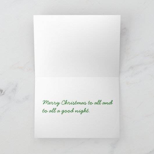 Slaperige Kerstman Feestdagen Kaart (Binnen)