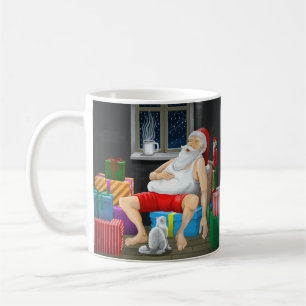 Slaperige Kerstman Koffiemok