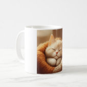 Slaperige kitty koffiemok (Voorkant links)