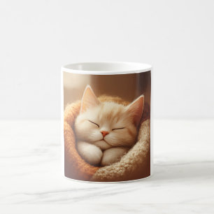 Slaperige kitty koffiemok